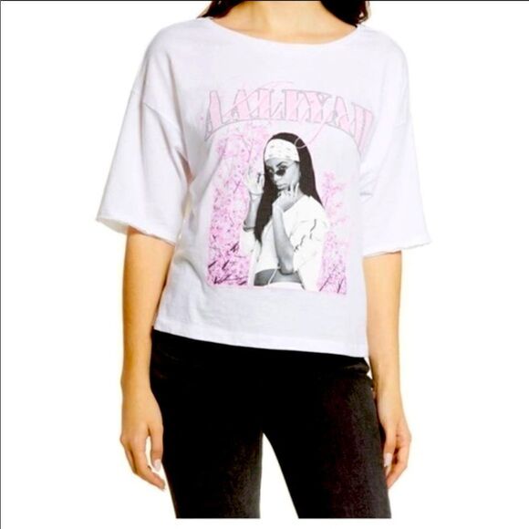 BP Nordstrom NWT Aaliyah crop tee oversized XS - Picture 1 of 4